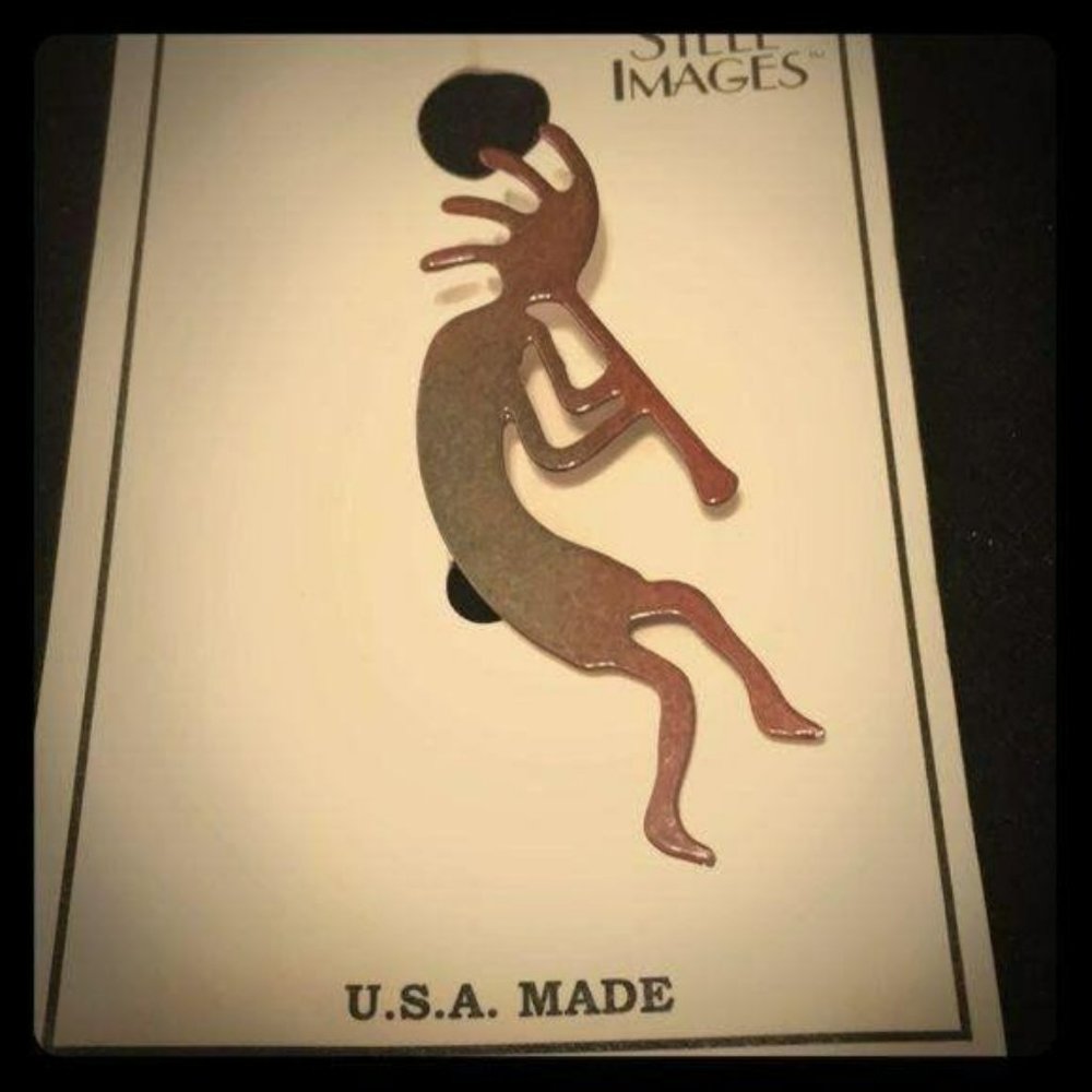 Kokopelli God of fertility figure jewelry‎ pin brooch